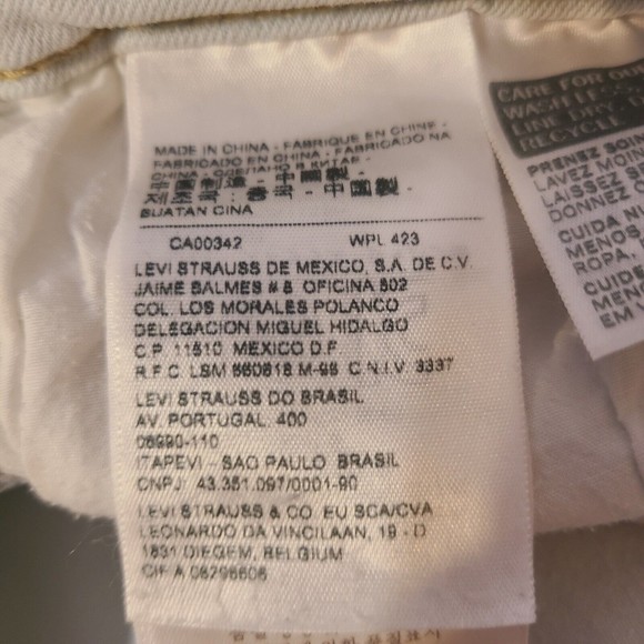 Womens Levis 712 Stonewashed Distressed Denim Blue Jeans Red Tab Slim Fit Sz 29 - Picture 3 of 4